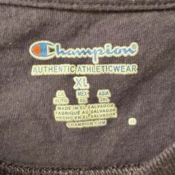 Champion Michigan Wolverines Mens Large T-Shirt Tee Shirt Blue Ann Arbor - Picture 2 of 5